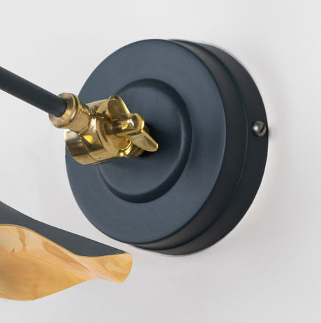 From The Anvil - Smooth Brass Flora Wall Light in Soot | Sku. 49725SSO | Trade Door Handles.