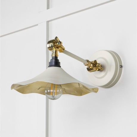 From The Anvil - Smooth Brass Flora Wall Light in Teasel | Sku. 49725STE | Trade Door Handles.