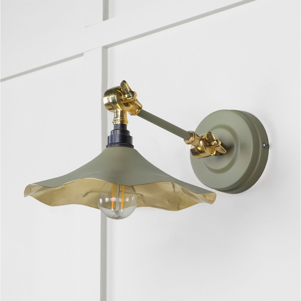 From The Anvil - Smooth Brass Flora Wall Light in Tump | Sku. 49725STU | Trade Door Handles.