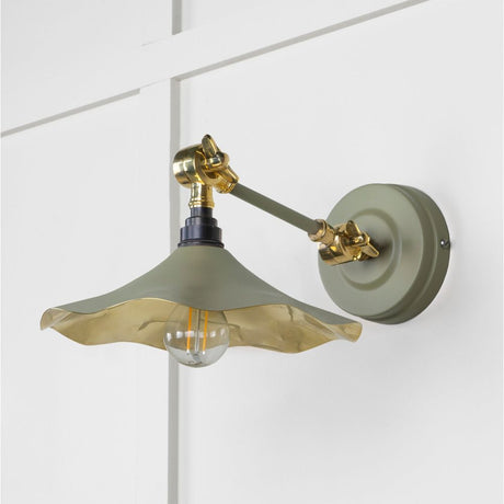 From The Anvil - Smooth Brass Flora Wall Light in Tump | Sku. 49725STU | Trade Door Handles.