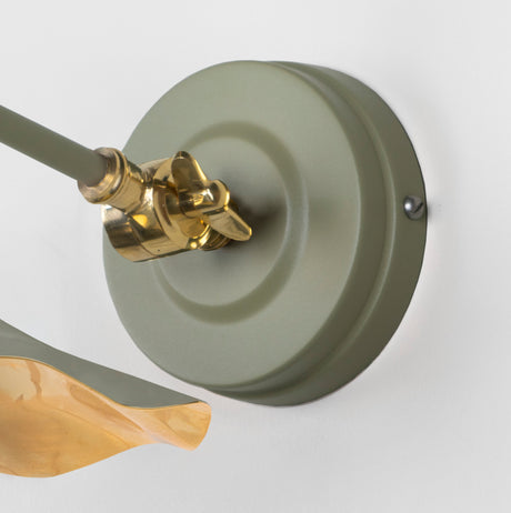 From The Anvil - Smooth Brass Flora Wall Light in Tump | Sku. 49725STU | Trade Door Handles.