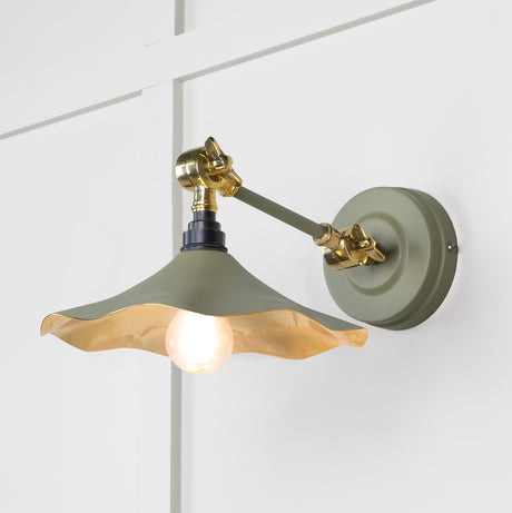 From The Anvil - Smooth Brass Flora Wall Light in Tump | Sku. 49725STU | Trade Door Handles.