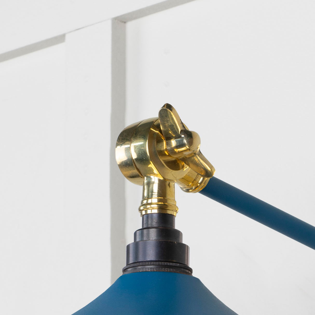 From The Anvil - Smooth Brass Flora Wall Light in Upstream | Sku. 49725SU | Trade Door Handles.