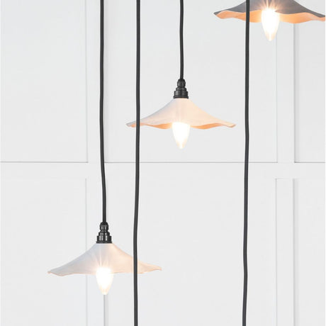 From The Anvil - Smooth Copper Flora Cluster Pendant in Birch | Sku. 49726SBI | Trade Door Handles.