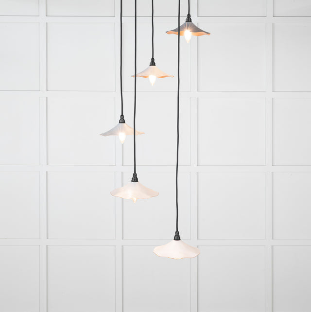 From The Anvil - Smooth Copper Flora Cluster Pendant in Birch | Sku. 49726SBI | Trade Door Handles.