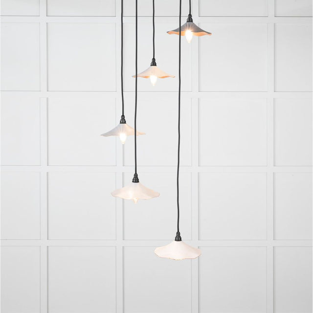 From The Anvil - Smooth Copper Flora Cluster Pendant in Birch | Sku. 49726SBI | Trade Door Handles.