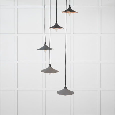 From The Anvil - Smooth Copper Flora Cluster Pendant in Bluff | Sku. 49726SBL | Trade Door Handles.