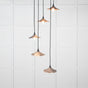 From The Anvil - Smooth Copper Flora Cluster Pendant in Bluff | Sku. 49726SBL | Trade Door Handles.
