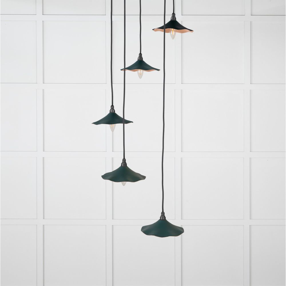 From The Anvil - Smooth Copper Flora Cluster Pendant in Dingle | Sku. 49726SDI | Trade Door Handles.