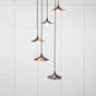 From The Anvil - Smooth Copper Flora Cluster Pendant in Dusk | Sku. 49726SDU | Trade Door Handles.
