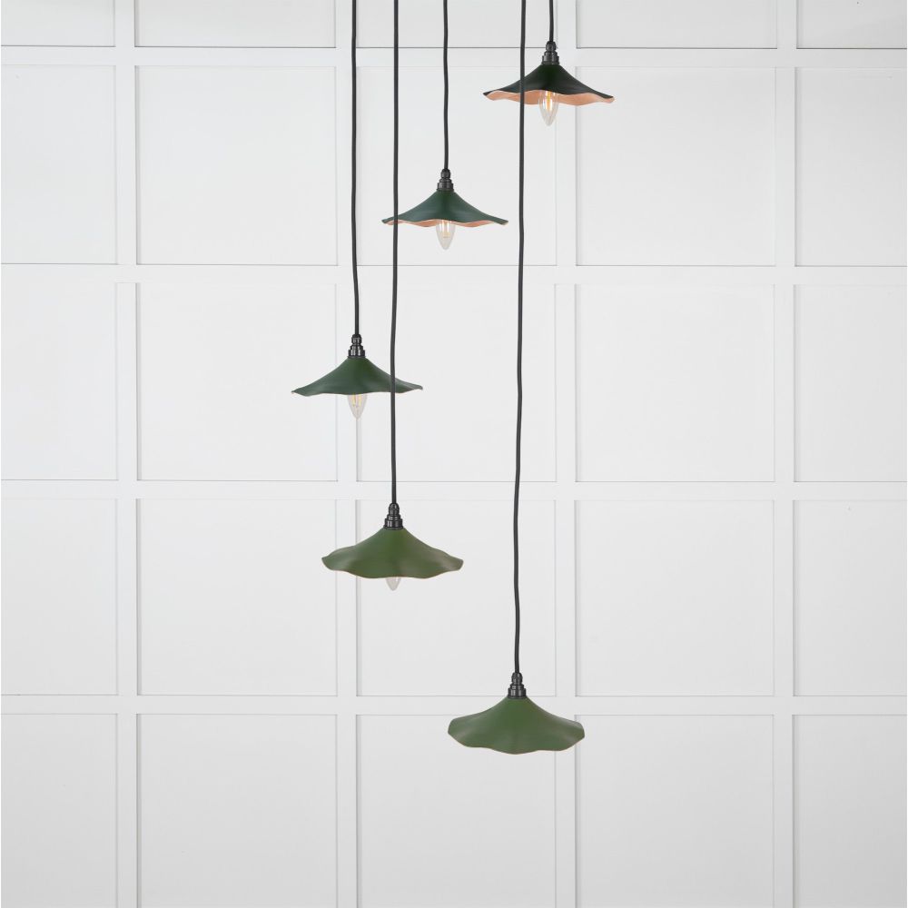 From The Anvil - Smooth Copper Flora Cluster Pendant in Heath | Sku. 49726SH | Trade Door Handles.