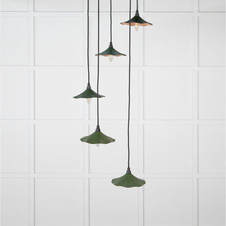 From The Anvil - Smooth Copper Flora Cluster Pendant in Heath | Sku. 49726SH | Trade Door Handles.