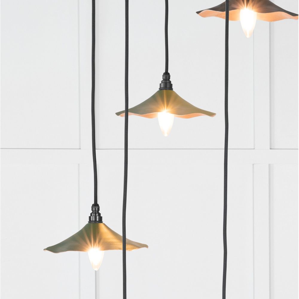 From The Anvil - Smooth Copper Flora Cluster Pendant in Heath | Sku. 49726SH | Trade Door Handles.