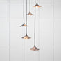 From The Anvil - Smooth Copper Flora Cluster Pendant in Slate | Sku. 49726SSL | Trade Door Handles.