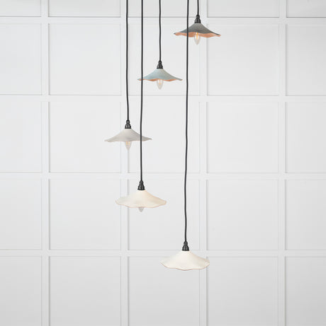 From The Anvil - Smooth Copper Flora Cluster Pendant in Teasel | Sku. 49726STE | Trade Door Handles.