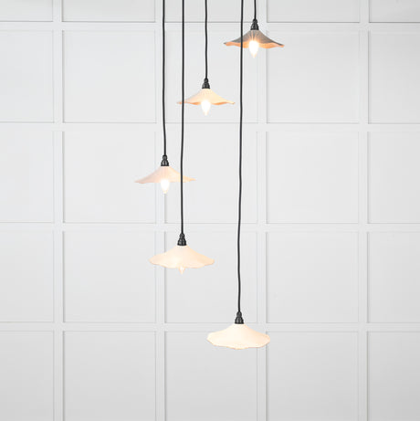 From The Anvil - Smooth Copper Flora Cluster Pendant in Teasel | Sku. 49726STE | Trade Door Handles.