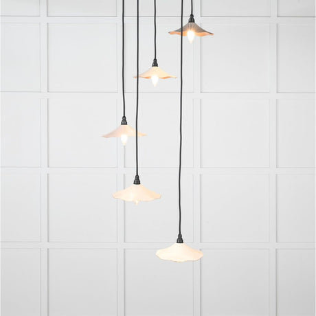 From The Anvil - Smooth Copper Flora Cluster Pendant in Teasel | Sku. 49726STE | Trade Door Handles.
