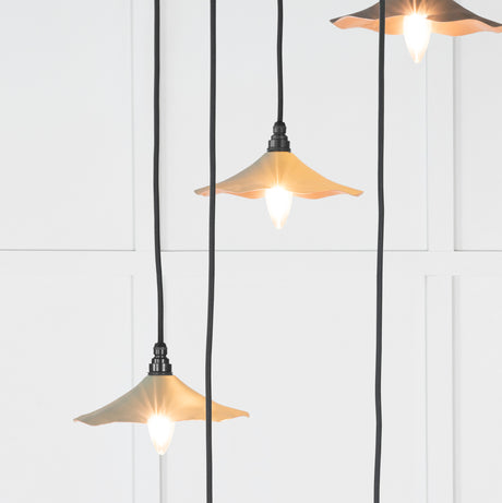 From The Anvil - Smooth Copper Flora Cluster Pendant in Tump | Sku. 49726STU | Trade Door Handles.