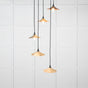 From The Anvil - Smooth Copper Flora Cluster Pendant in Tump | Sku. 49726STU | Trade Door Handles.