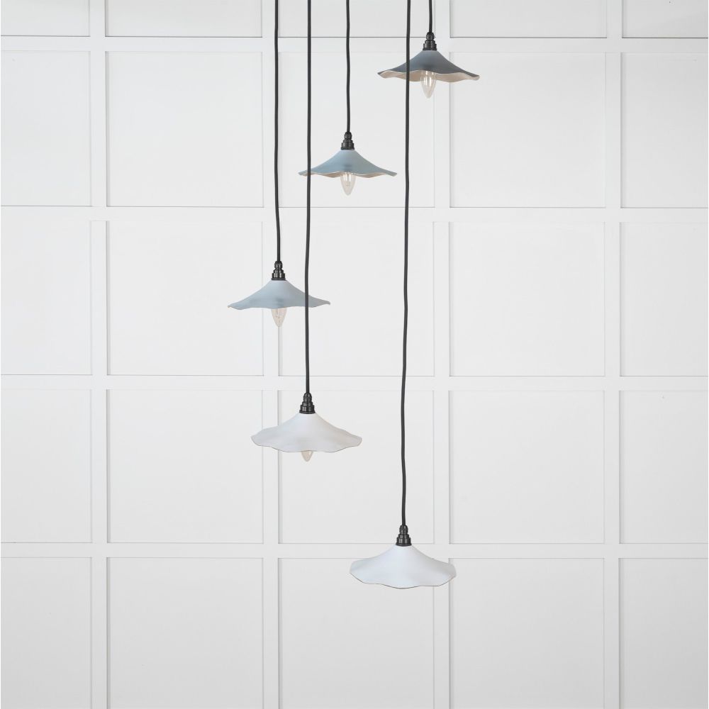From The Anvil - Smooth Nickel Flora Cluster Pendant in Birch | Sku. 49727SBI | Trade Door Handles.