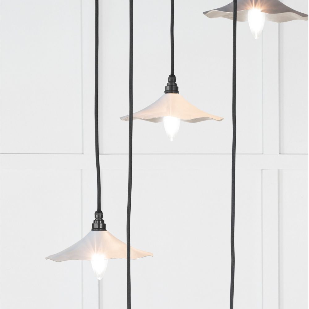 From The Anvil - Smooth Nickel Flora Cluster Pendant in Birch | Sku. 49727SBI | Trade Door Handles.