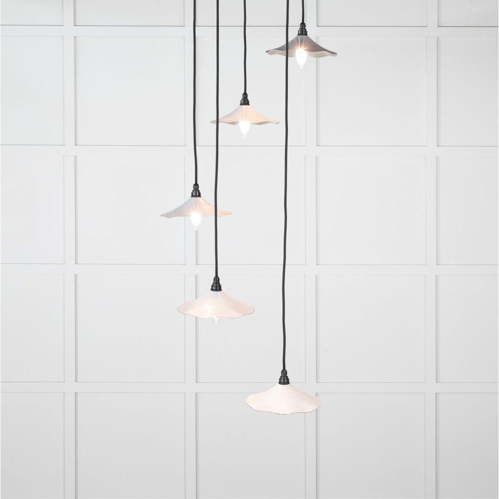 From The Anvil - Smooth Nickel Flora Cluster Pendant in Birch | Sku. 49727SBI | Trade Door Handles.