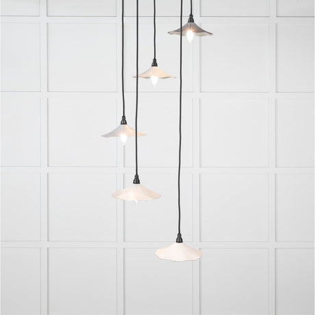 From The Anvil - Smooth Nickel Flora Cluster Pendant in Birch | Sku. 49727SBI | Trade Door Handles.