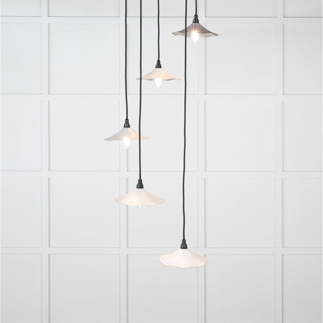 From The Anvil - Smooth Nickel Flora Cluster Pendant in Birch | Sku. 49727SBI | Trade Door Handles.