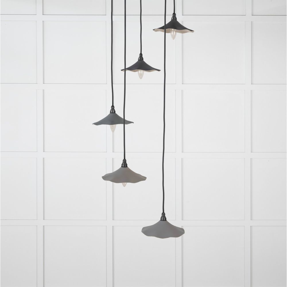 From The Anvil - Smooth Nickel Flora Cluster Pendant in Bluff | Sku. 49727SBL | Trade Door Handles.