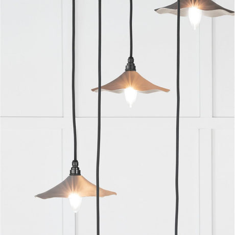 From The Anvil - Smooth Nickel Flora Cluster Pendant in Bluff | Sku. 49727SBL | Trade Door Handles.