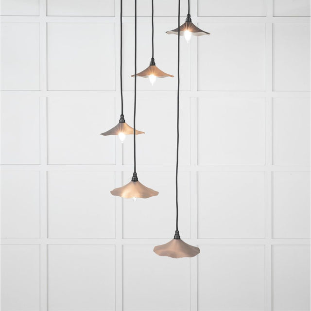From The Anvil - Smooth Nickel Flora Cluster Pendant in Bluff | Sku. 49727SBL | Trade Door Handles.
