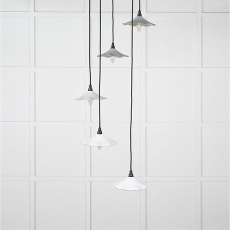 From The Anvil - Smooth Nickel Flora Cluster Pendant in Flock | Sku. 49727SF | Trade Door Handles.