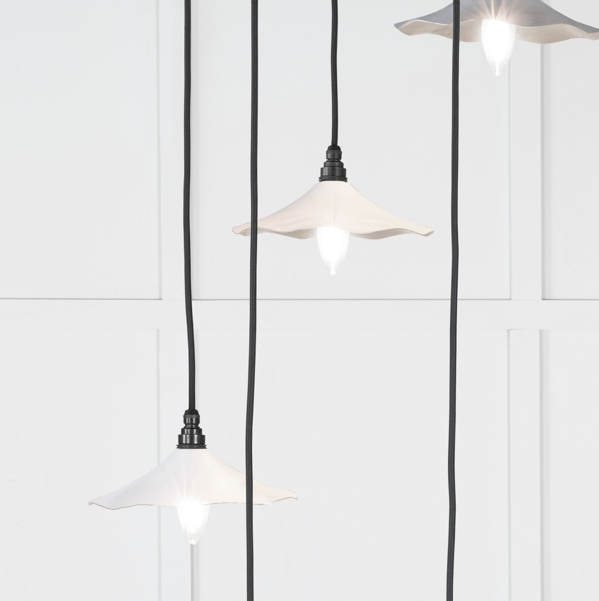 From The Anvil - Smooth Nickel Flora Cluster Pendant in Flock | Sku. 49727SF | Trade Door Handles.