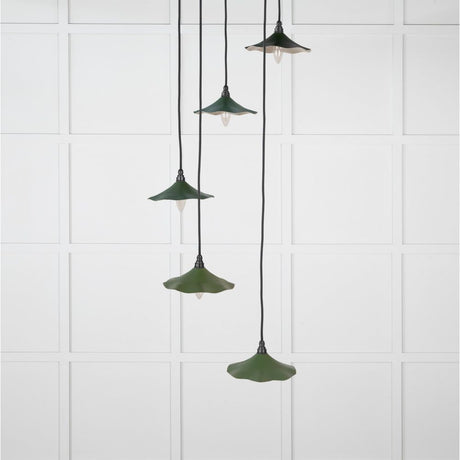 From The Anvil - Smooth Nickel Flora Cluster Pendant in Heath | Sku. 49727SH | Trade Door Handles.