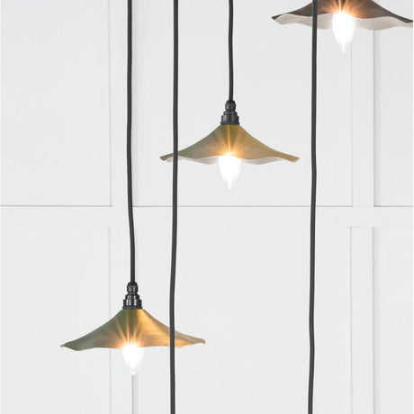 From The Anvil - Smooth Nickel Flora Cluster Pendant in Heath | Sku. 49727SH | Trade Door Handles.