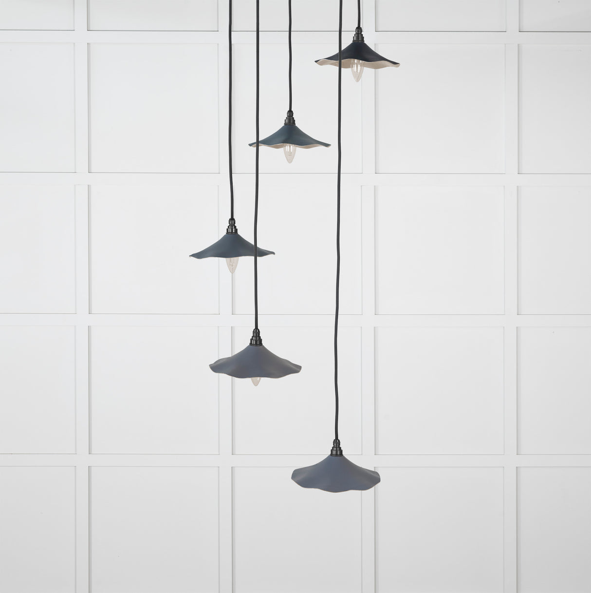From The Anvil - Smooth Nickel Flora Cluster Pendant in Slate | Sku. 49727SSL | Trade Door Handles.