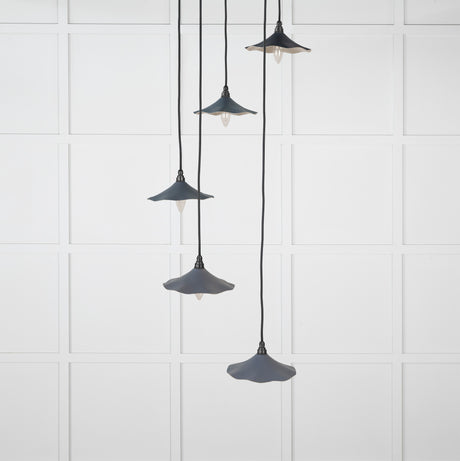 From The Anvil - Smooth Nickel Flora Cluster Pendant in Slate | Sku. 49727SSL | Trade Door Handles.