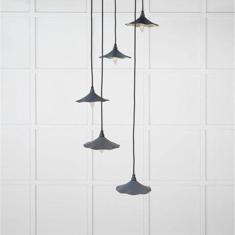 From The Anvil - Smooth Nickel Flora Cluster Pendant in Slate | Sku. 49727SSL | Trade Door Handles.