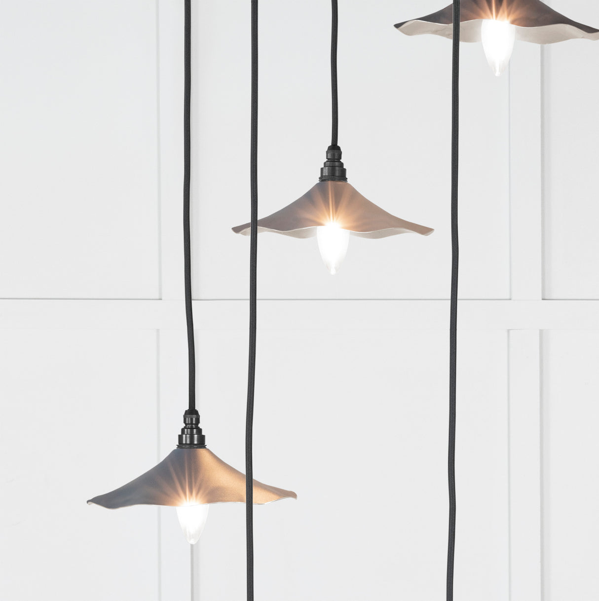 From The Anvil - Smooth Nickel Flora Cluster Pendant in Slate | Sku. 49727SSL | Trade Door Handles.