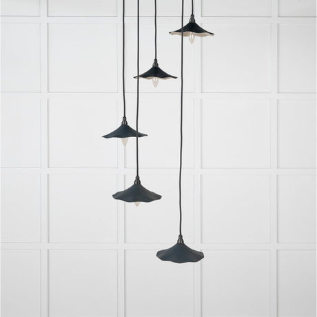 From The Anvil - Smooth Nickel Flora Cluster Pendant in Soot | Sku. 49727SSO | Trade Door Handles.