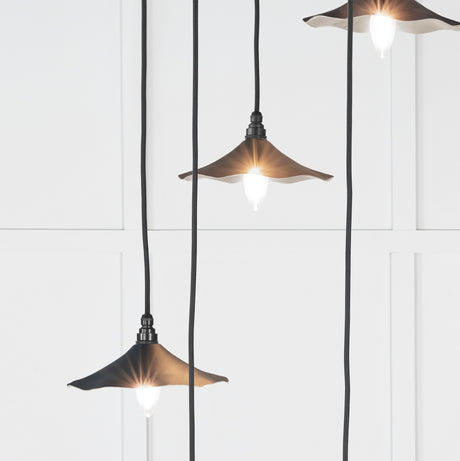 From The Anvil - Smooth Nickel Flora Cluster Pendant in Soot | Sku. 49727SSO | Trade Door Handles.