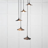 From The Anvil - Smooth Nickel Flora Cluster Pendant in Soot | Sku. 49727SSO | Trade Door Handles.