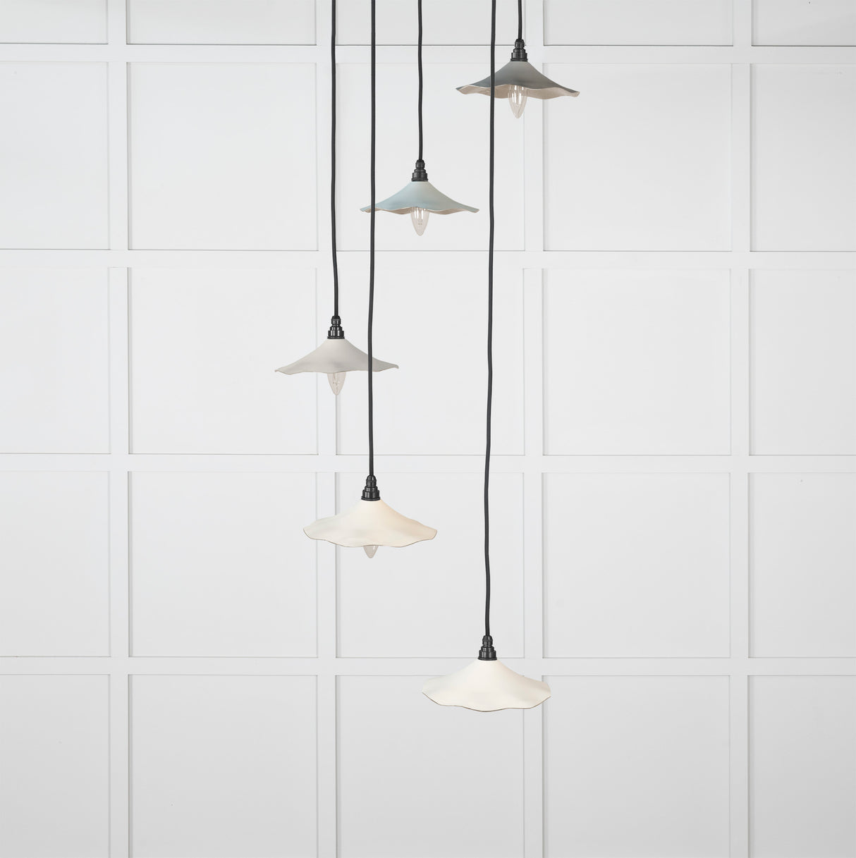 From The Anvil - Smooth Nickel Flora Cluster Pendant in Teasel | Sku. 49727STE | Trade Door Handles.