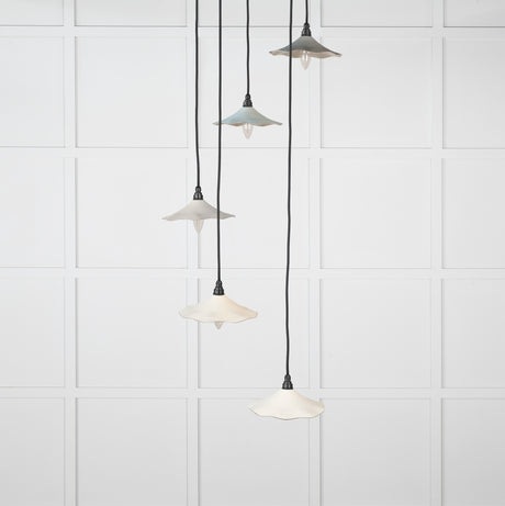 From The Anvil - Smooth Nickel Flora Cluster Pendant in Teasel | Sku. 49727STE | Trade Door Handles.