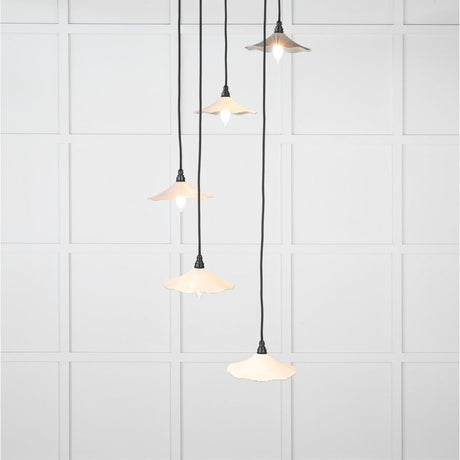 From The Anvil - Smooth Nickel Flora Cluster Pendant in Teasel | Sku. 49727STE | Trade Door Handles.