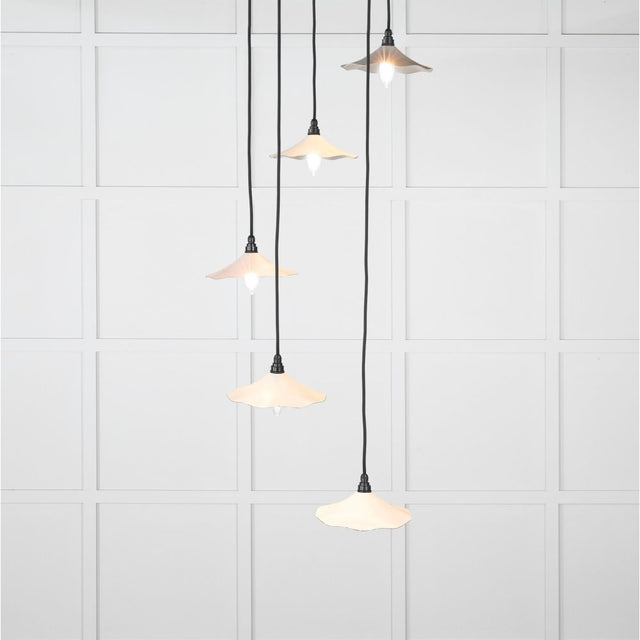 From The Anvil - Smooth Nickel Flora Cluster Pendant in Teasel | Sku. 49727STE | Trade Door Handles.