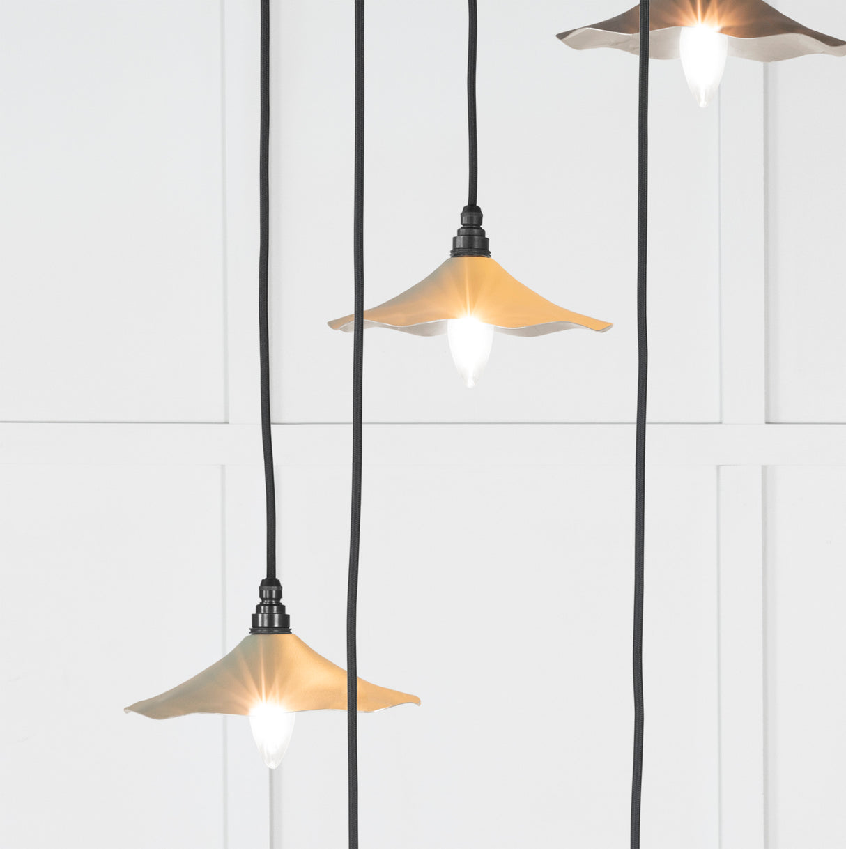 From The Anvil - Smooth Nickel Flora Cluster Pendant in Tump | Sku. 49727STU | Trade Door Handles.