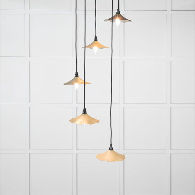 From The Anvil - Smooth Nickel Flora Cluster Pendant in Tump | Sku. 49727STU | Trade Door Handles.