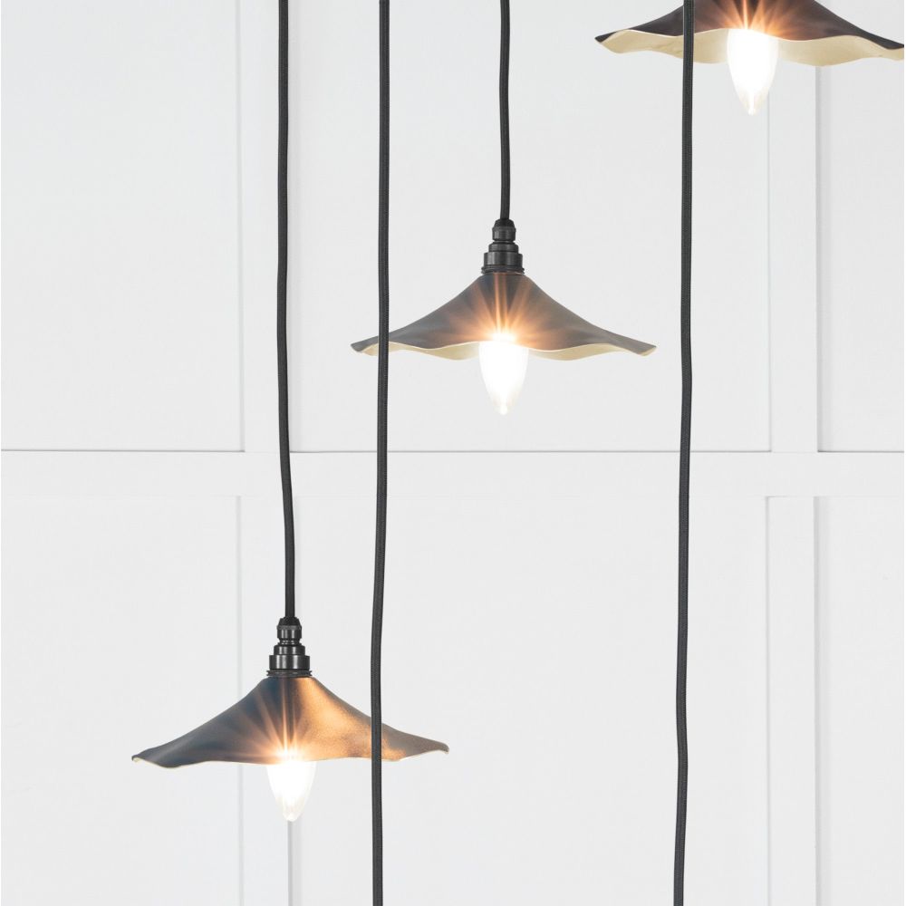 From The Anvil - Smooth Brass Flora Cluster Pendant in Dusk | Sku. 49728SDU | Trade Door Handles.