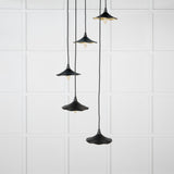 From The Anvil - Smooth Brass Flora Cluster Pendant in Elan Black | Sku. 49728SEB | Trade Door Handles.